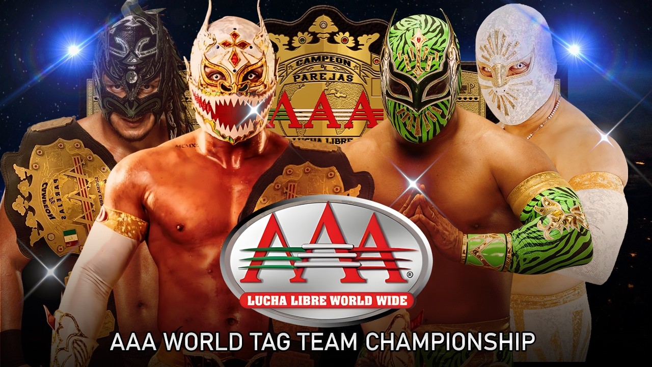 Dragon Lee & Dralistico VS Sin Cara & Mistico - AAA Tag Team Champions (AAA WWE 2K24)