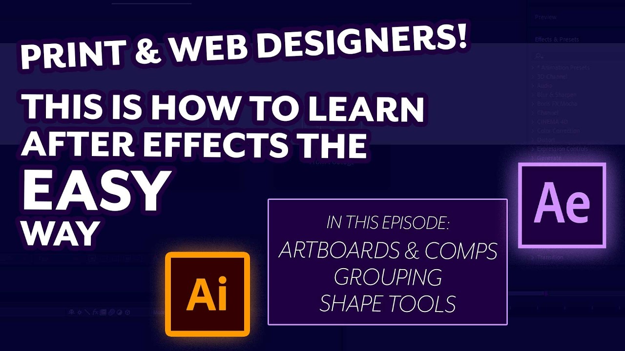 Adobe Illustrator vs Adobe After Effects -  Compositions, Groups, and Shapes