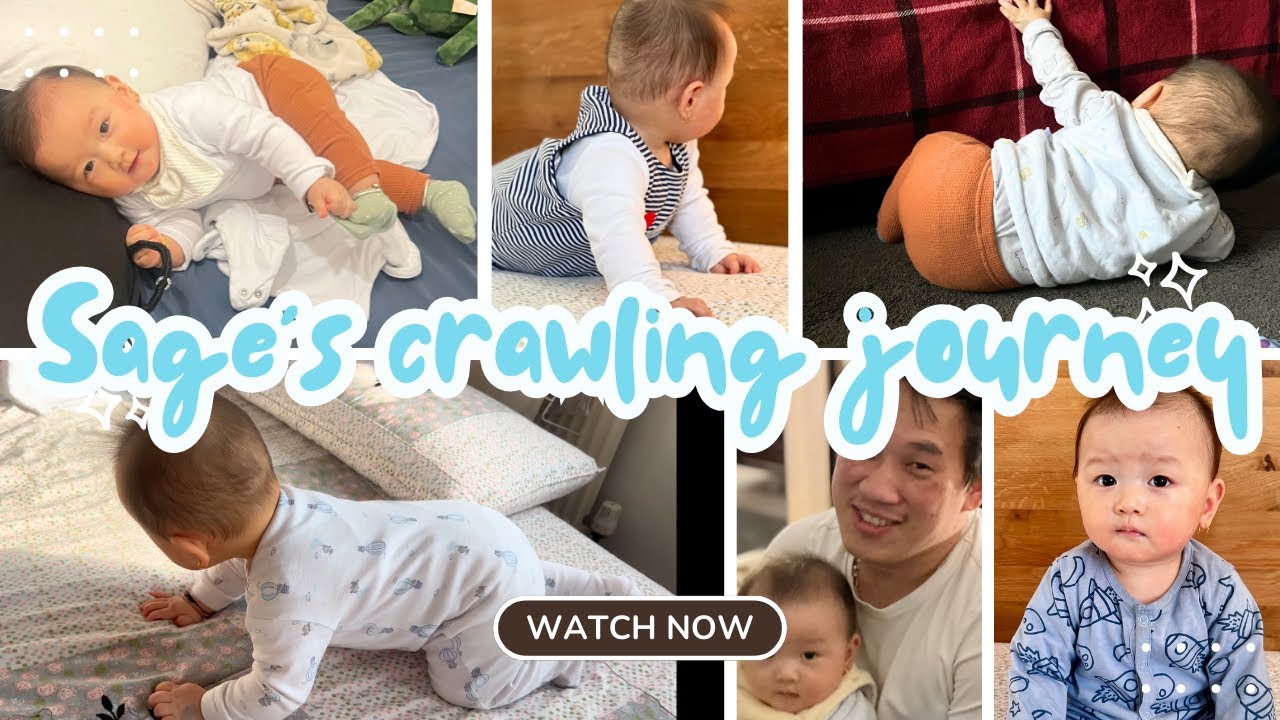 Finally Sage is crawling // quadrupedal movement // 1 more milestone #crawlingbaby #7monthsoldbaby