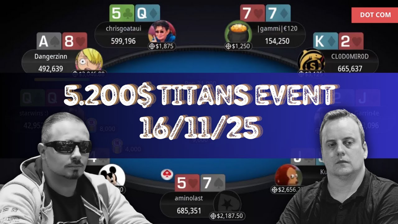 🌎 $5,200 Titans Event 16/11/25 CL0D0MIR0D | starwins :) | KuuL | Ebaaa11 - Final Table Replay