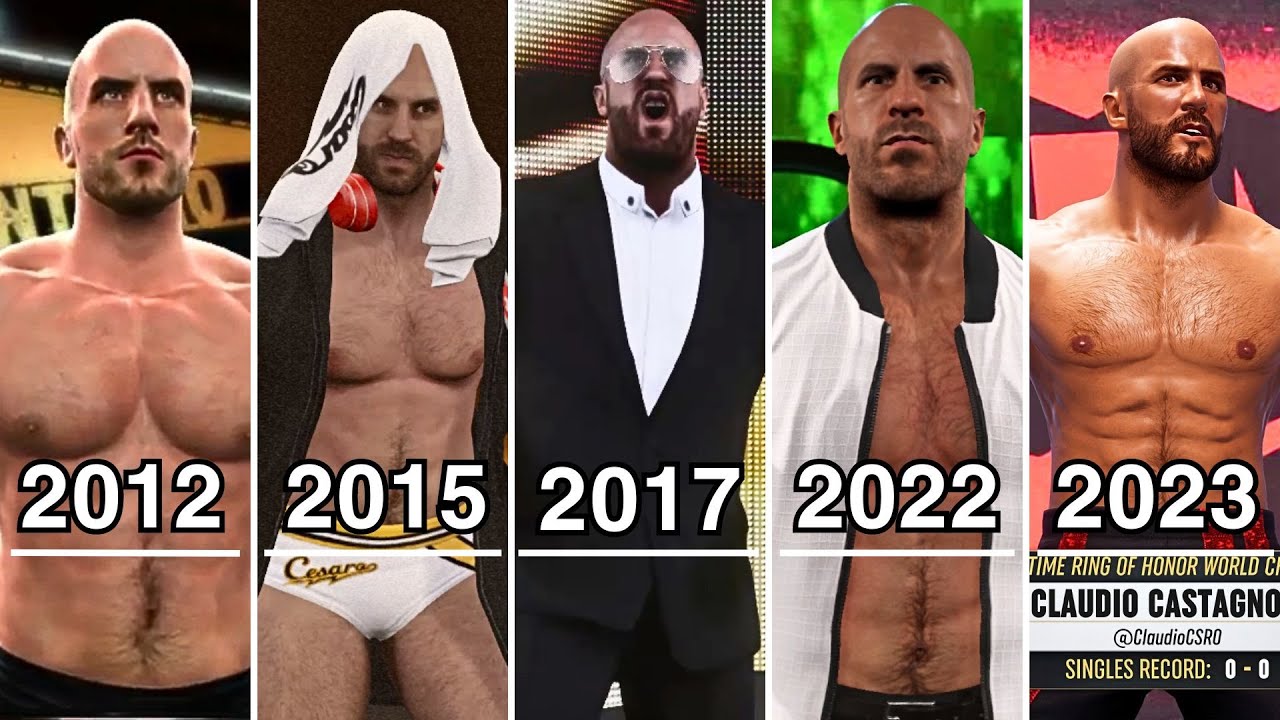 Evolution of Cesaro Entrance 2012-2023 - WWE Games