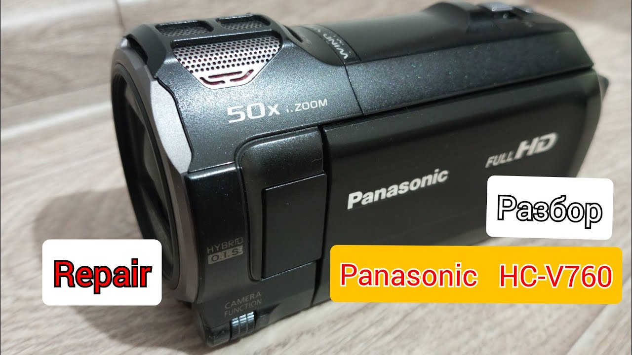 Ремонт видеокамеры Panasonic HC-V760, замена шлейфа дисплея.