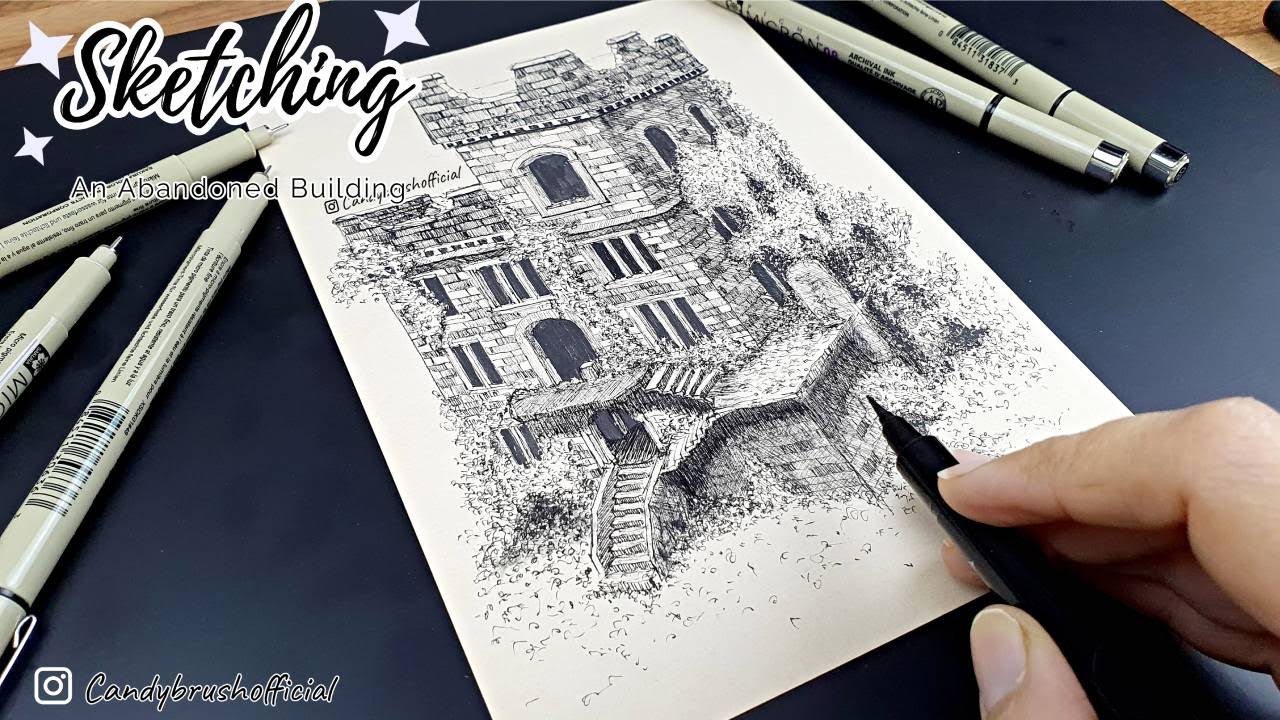 Pen & Ink Drawing #45 | Sketching An Abandoned Building