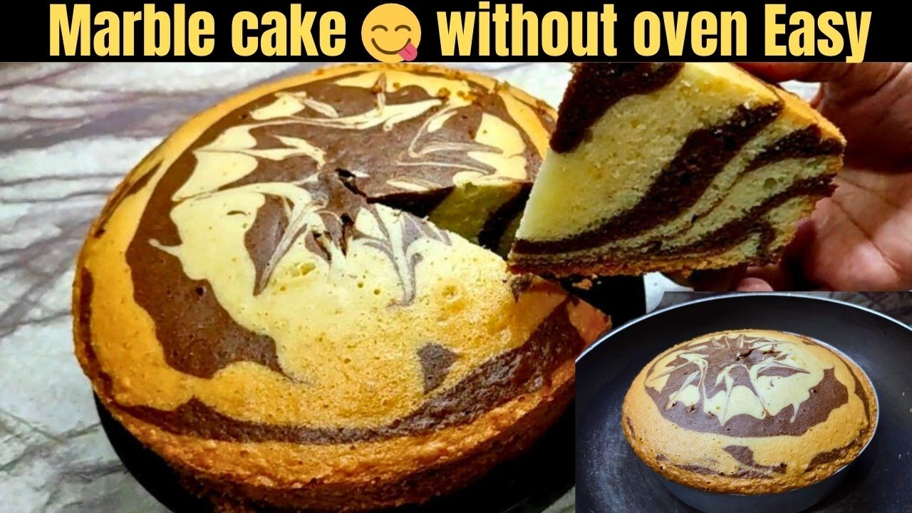 Marble Cake Recipe Without Oven | 🍰 Soft &  Easy Homemade Marble Cake | Cake Recipe