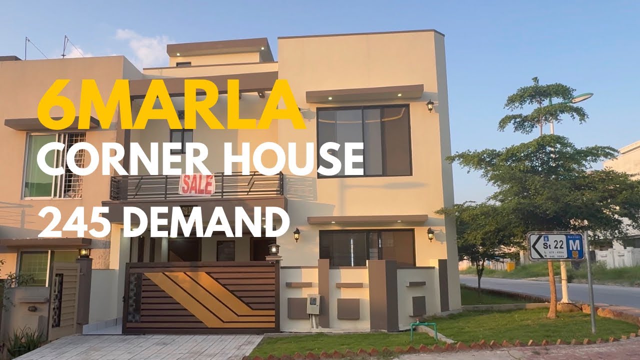 ” ​6 Marla Corner House Tour | Bahria Town Phase 8 M Block | Modern Design  @TM.Realtors 