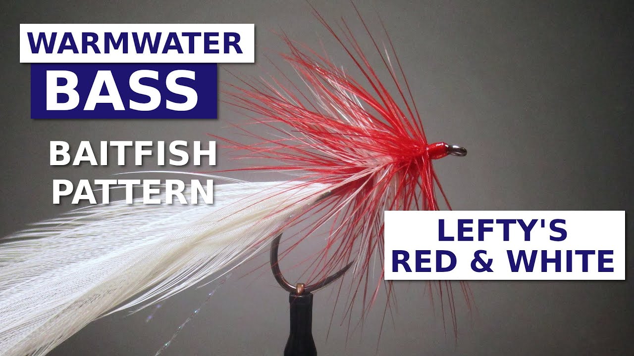 Fly Tying Lefty's Red & White Bass Fly Pattern (Lefty Kreh)