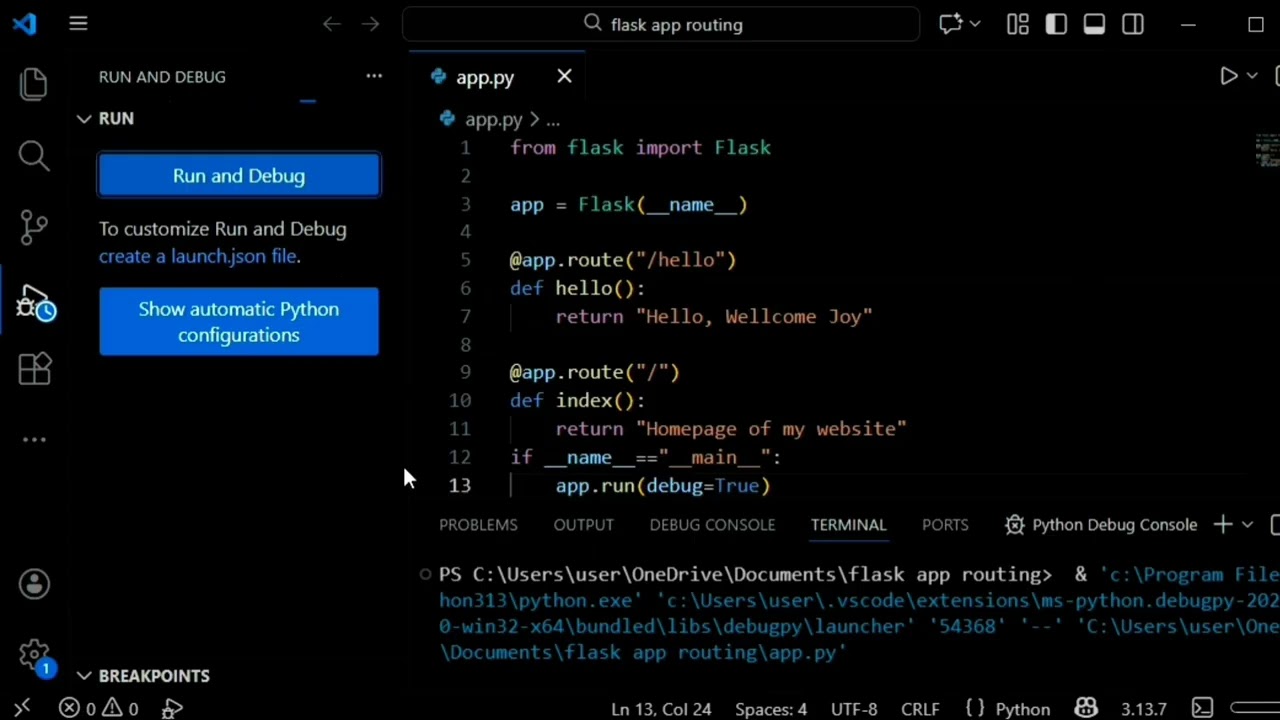 #programming, Flask App Routing 