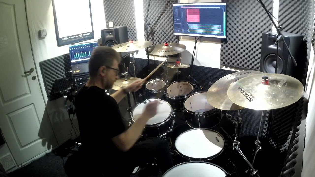 Record Take 1 drums track for Chaising the sun RNB