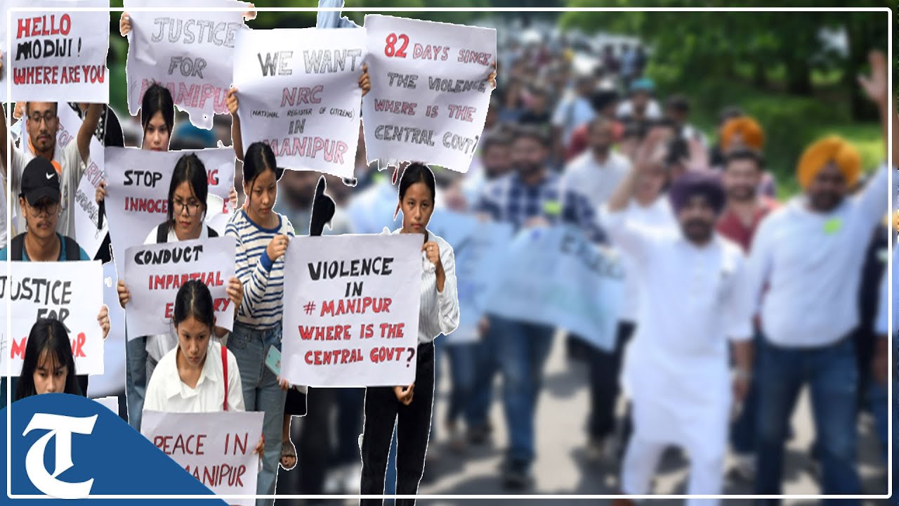 AAP's student wing CYSS holds protest over Manipur issue at Panjab University, Chandigarh