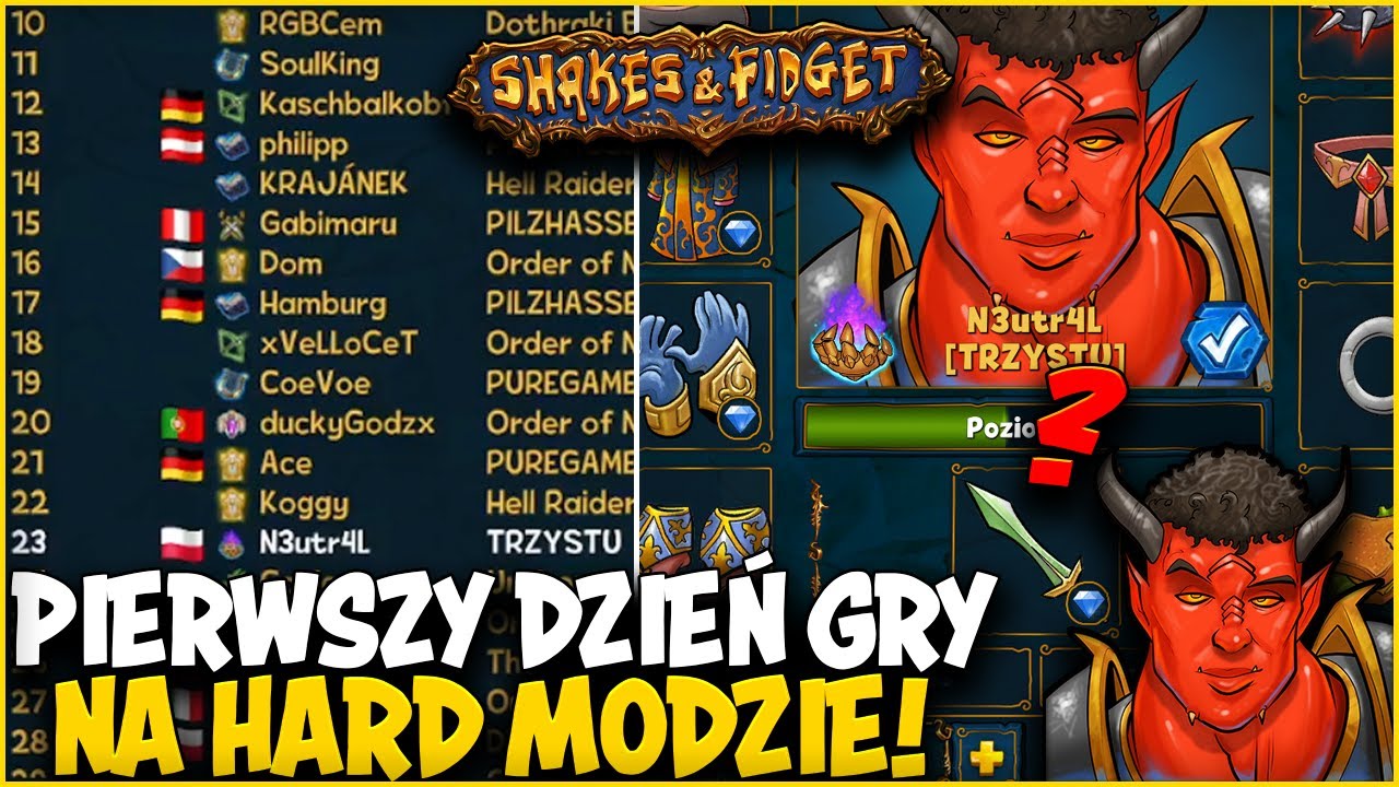 ⭐ PIERWSZY DZIEŃ MAGA BOJOWEGO NA EU19, CZYLI START GRY NA HARDZIE ⭐ SHAKES & FIDGET ⭐ N3UTR4L ⭐
