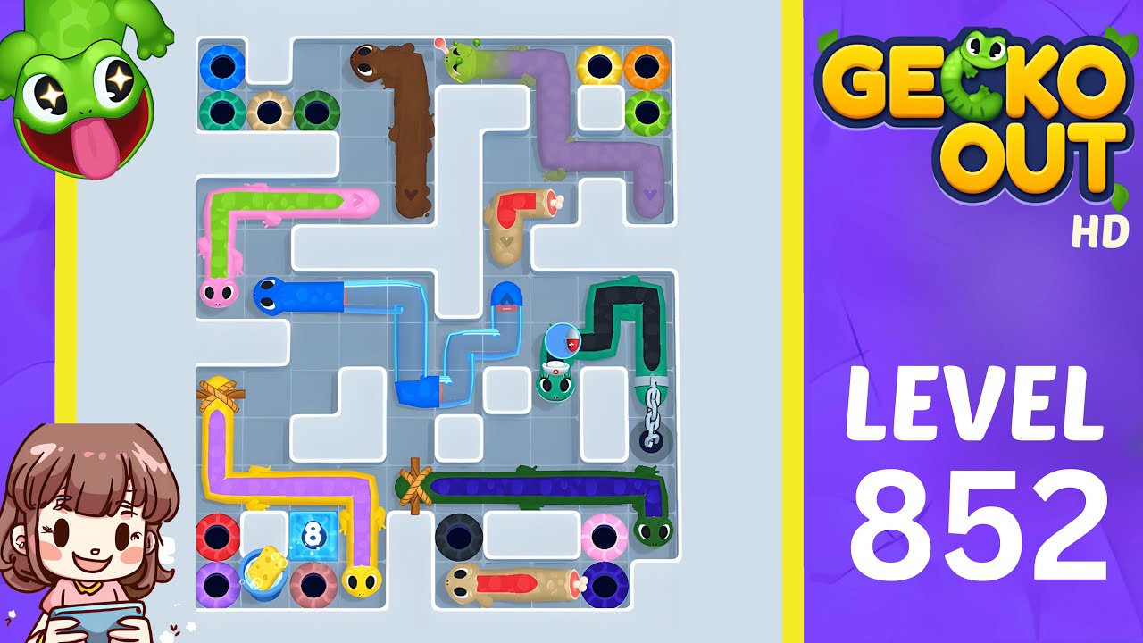 Gecko Out Level 852 Solution Walkthrough