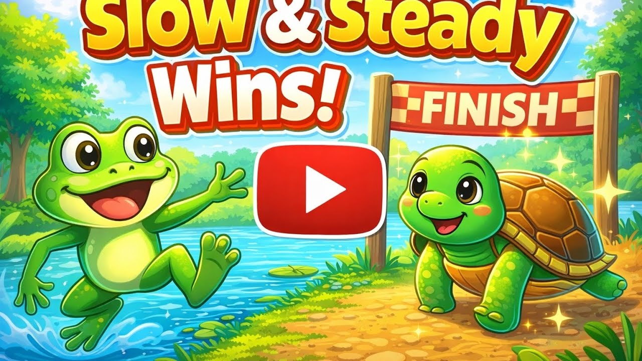 🐸🐢 Slow & Steady Wins! | A Fun Short Story for Kids