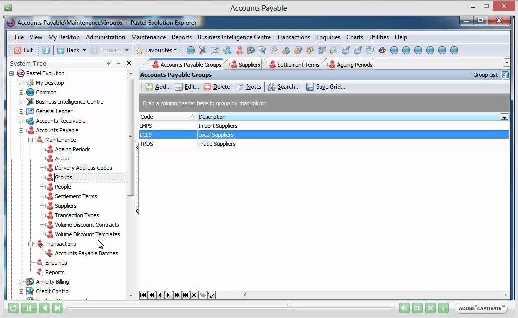 Sage Evolution Accounts Payable Overview