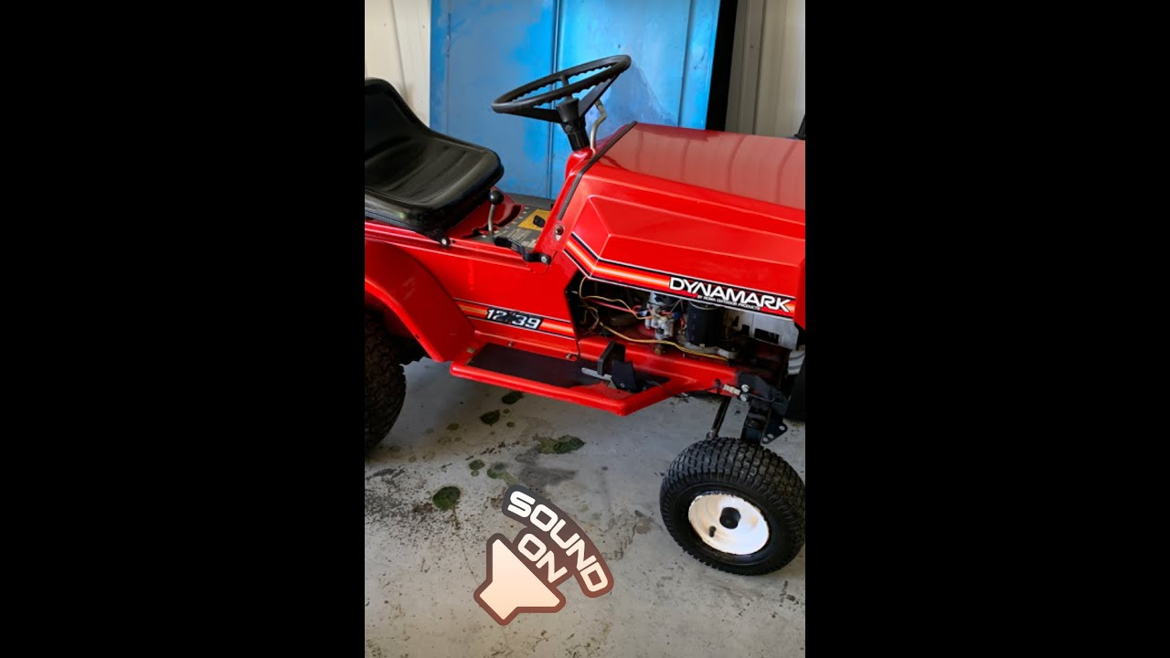 Walk around and ride of my Dynamark lawnmower