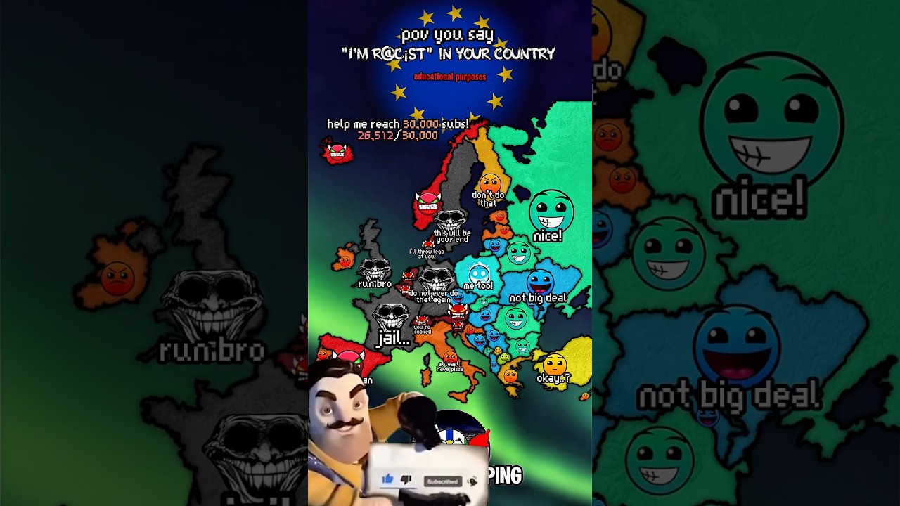 pov you say you are r@c&iexcl;st #europe #geography #map #mapping #history #mapper #helloneighbor