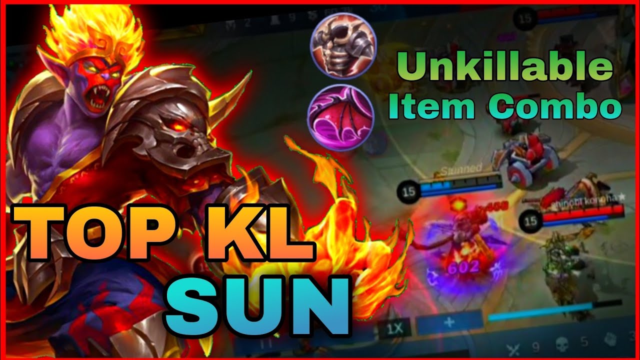 Sun 2021 Item Build | Aggressive Gameplay Against 2 Counters | Mobile Legends