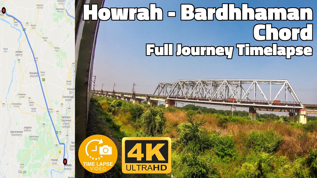 Howrah Barddhaman Chord Full Route Uncut Journey Timelapse | Kolkata Suburban GoPro Hyperlapse
