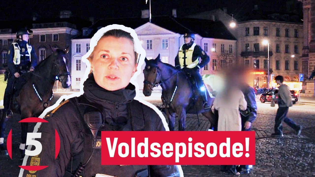 Det ridende politi håndterer en anmeldelse om vold | Gadebetjentene | Kanal 5 Danmark