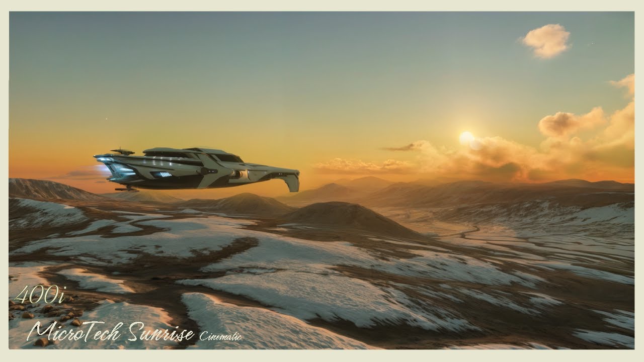 Cinematic | Star Citizen | 400i Sunrise Flight Over MicroTech