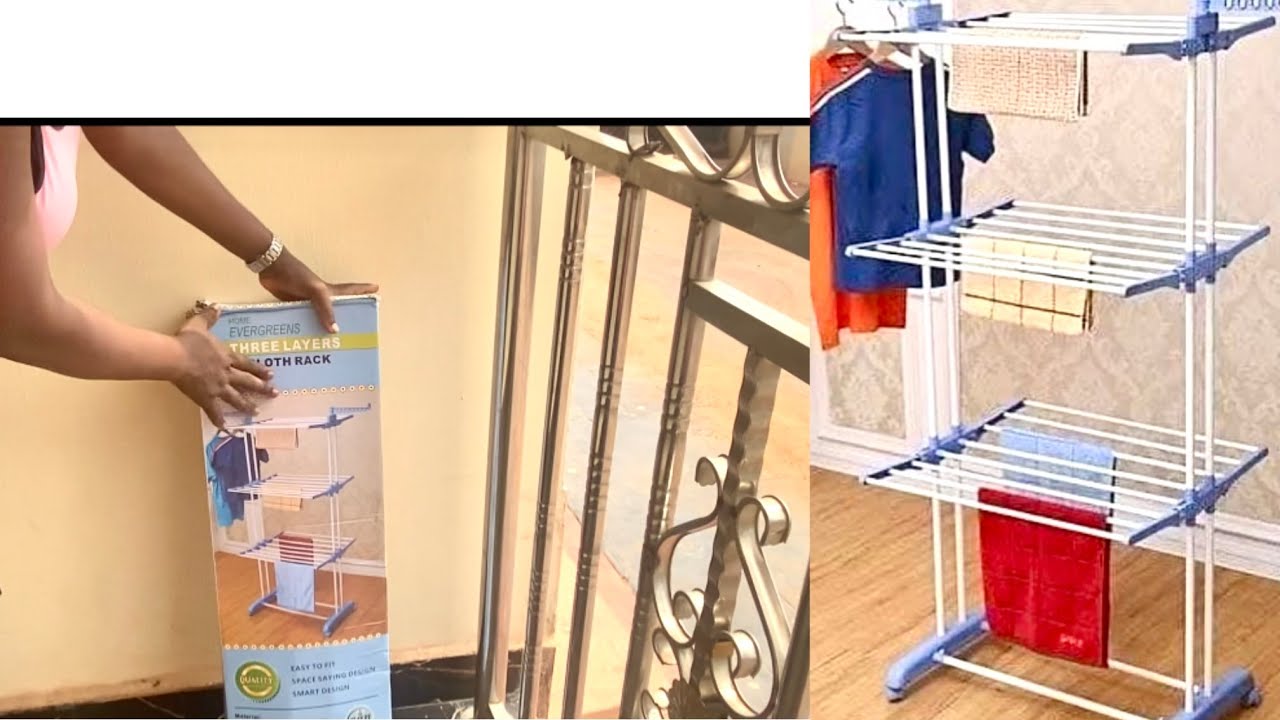 How to :simple way to set up three layer rack/baby hanger/rack| determine rod measurement.