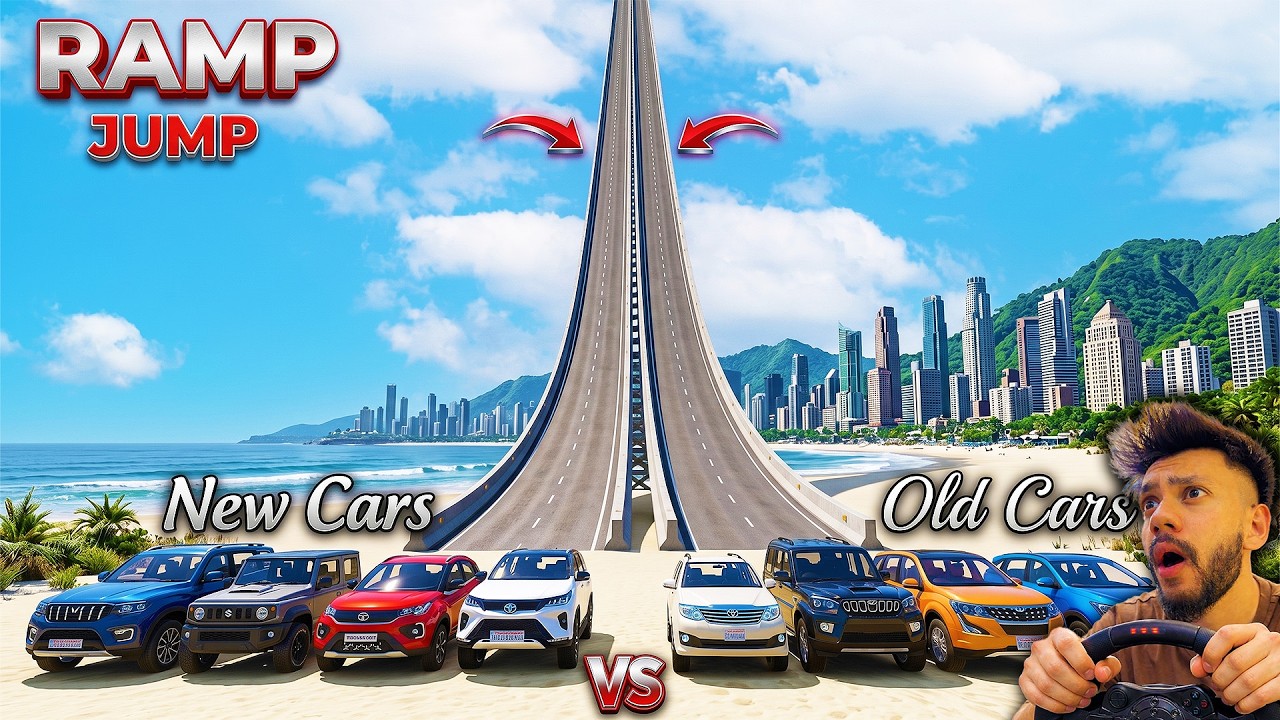 TOP INDIAN CARS 🚀 VS OLD INDIAN CARS😱MEGA RAMP CHALLENGE 🚀| GTA 5 ABHISHEKKZ GAMING