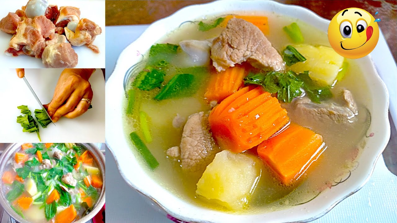 ស៊ុបឆ្អឹងជ្រូកជាមួយបន្លែ ឆ្ងាញ់ៗ how to cook pork bone with vegetable soup