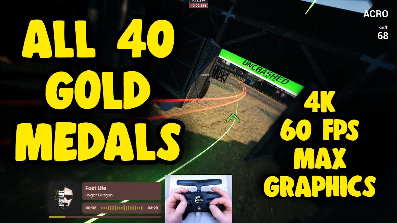 FPV Drone Racing *NEW* Gold on Every Race in Uncrashed! (40 Races + New Factory Map)