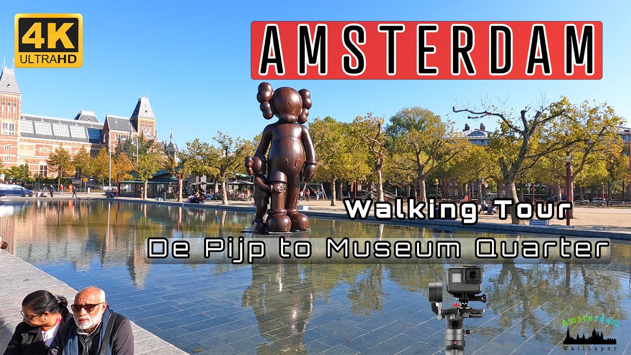 4K HDR Amsterdam Pijp to Museum Quarter Walking Tour October 2021 Autumn