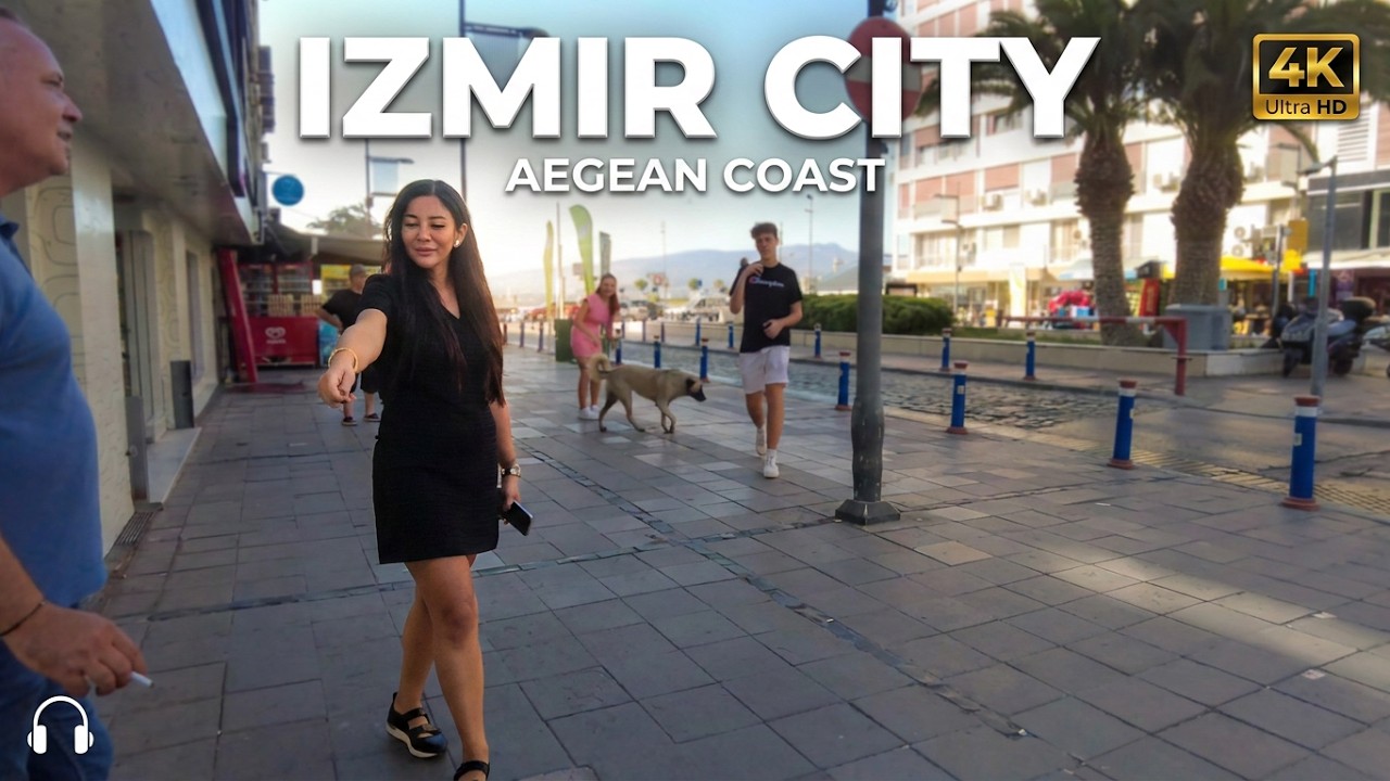 IZMIR CITY WALK • TURKEY 4K 60FPS | POV CAFES, BARS & AEGEAN COAST | 3D AUDIO | NO TALKING | LIFE TV