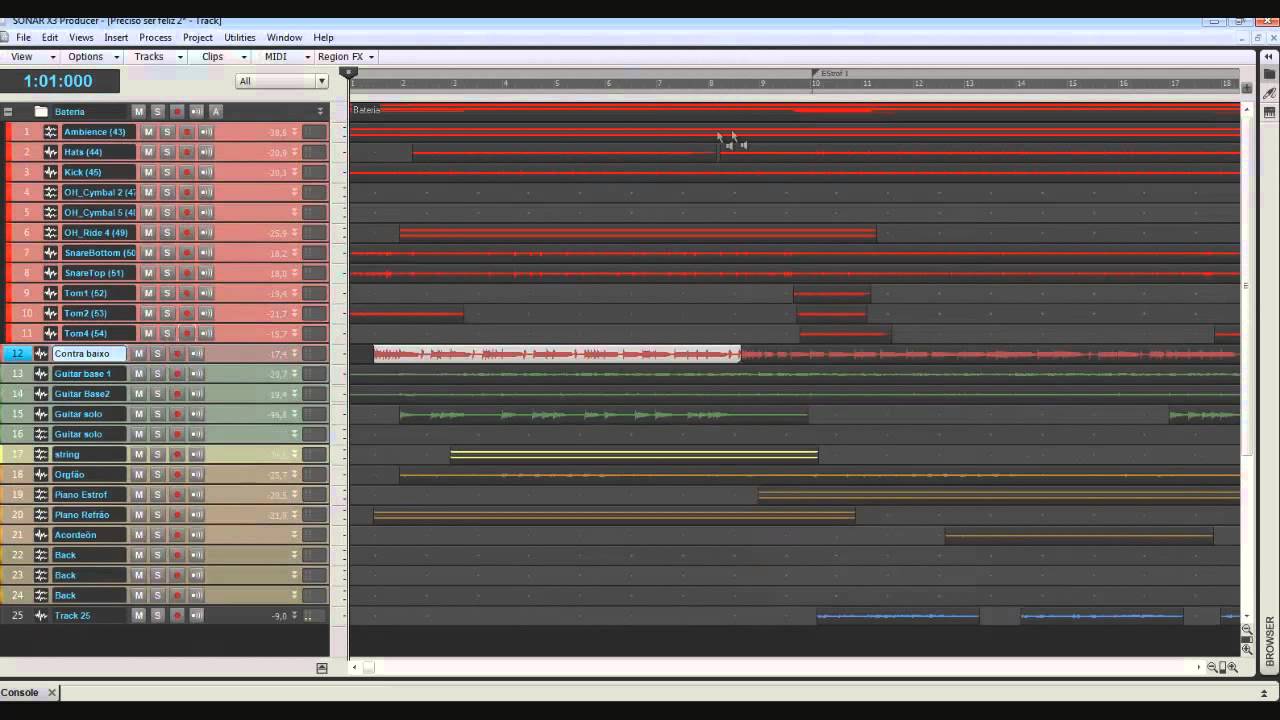 Sonar X3 - Atalhos - Facilitando a Mixagem