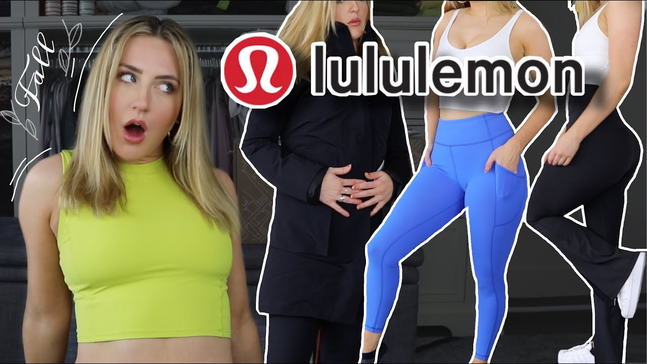 HUGE Lululemon FALL HAUL 🍁 Outerwear, FLARE Legging and Jeans Try On!