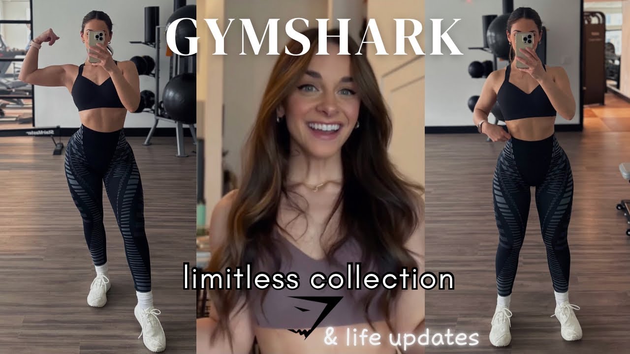 GYMSHARK x LIMITLESS COLLECTION 🖤 try-on & quick life update !! :)