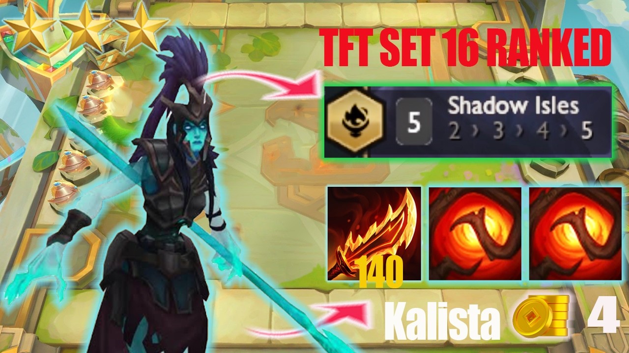 Shadow Isles Kalista: Ranked Climb with AD Carry !!! | TFT SET 16 RANKED #tftset16