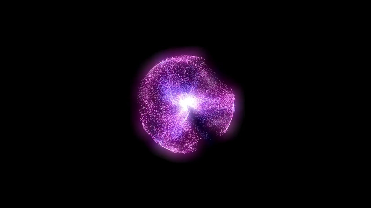 purple particle energy ball loop animation (7m11s)