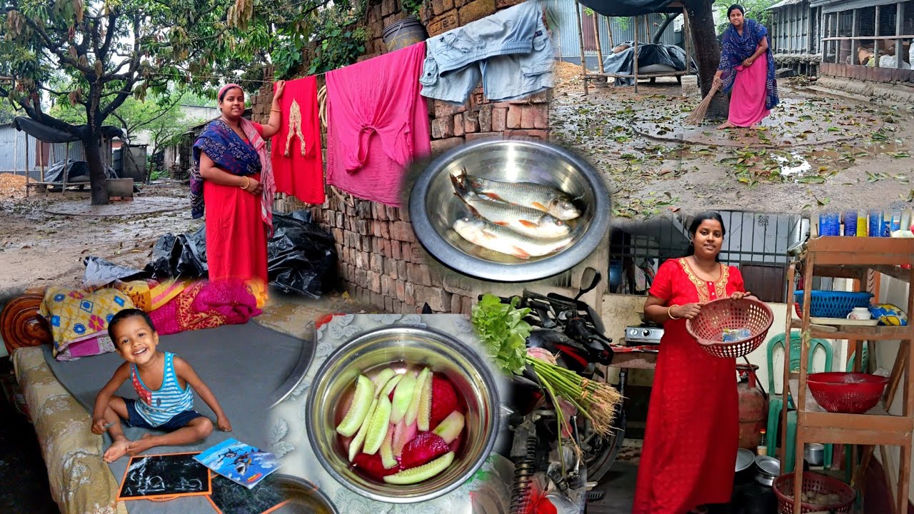 পাথর 💦সাথে বৃষ্টি কি অবস্থা হয়েছে আমার জমি +বাড়ির দেখো বন্ধুরা এত কিছু সব এভাবে নষ্ট হল ভাবা যায় 😪
