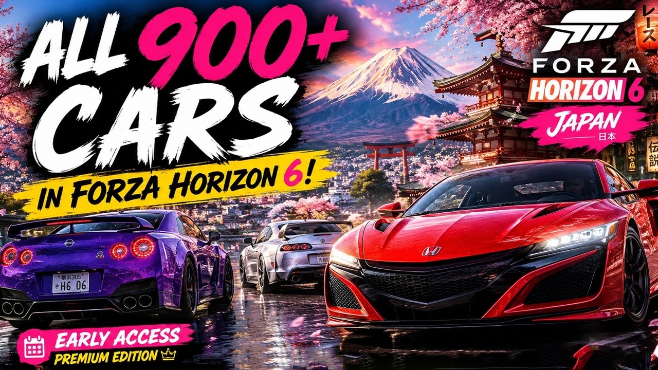 ALL NEW CARS + DLC CARS LIST FORZA HORIZON 6 (FH6 FULL CAR LIST)