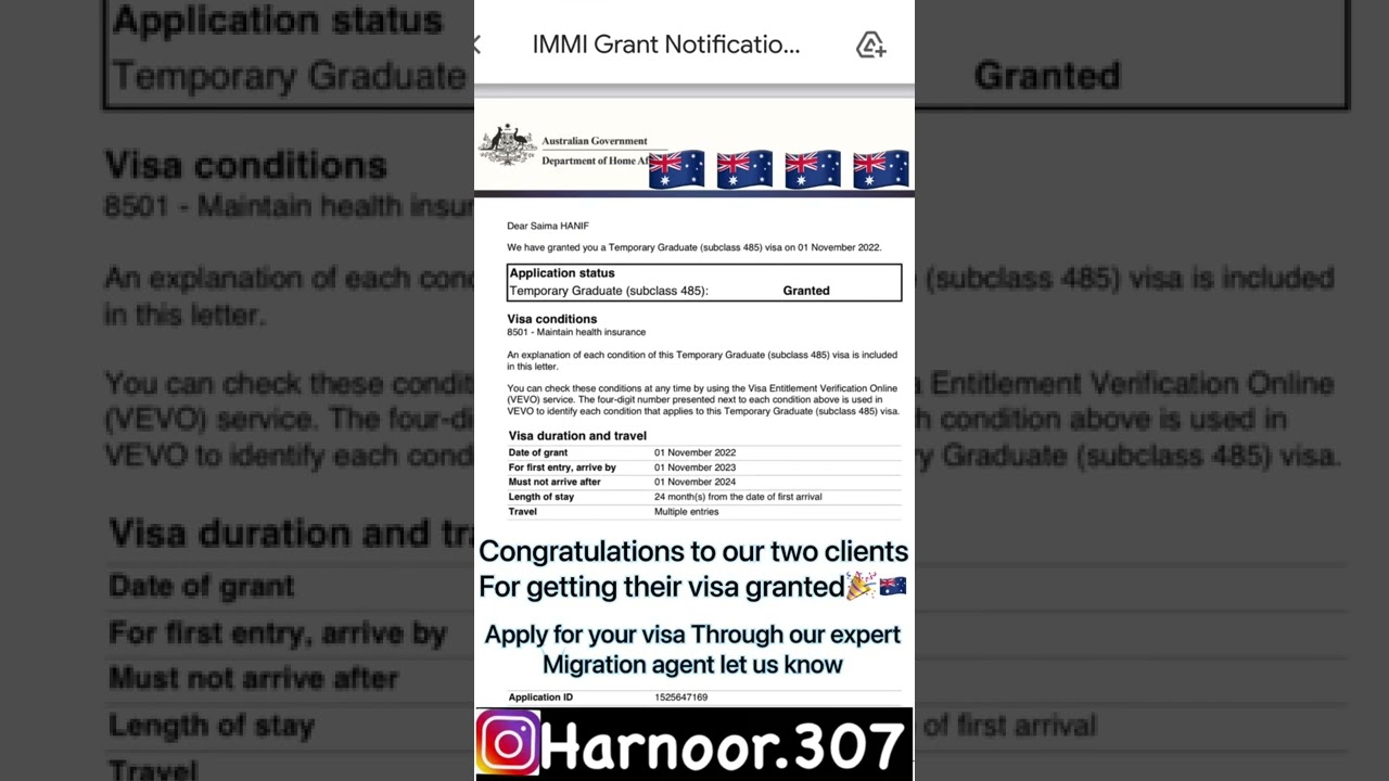 #2 Post study Work Visa Recently Granted AUSTRALIA 🇦🇺🎉🎉🎉🎉