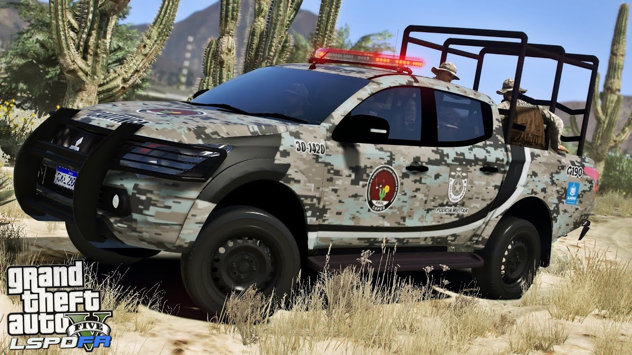 GTA V PMAL - COPES CAATINGA DESMONTA QUADRILHA DE ASSALTANTES NO INTERIOR | MITSUBISHI L200 - COPES