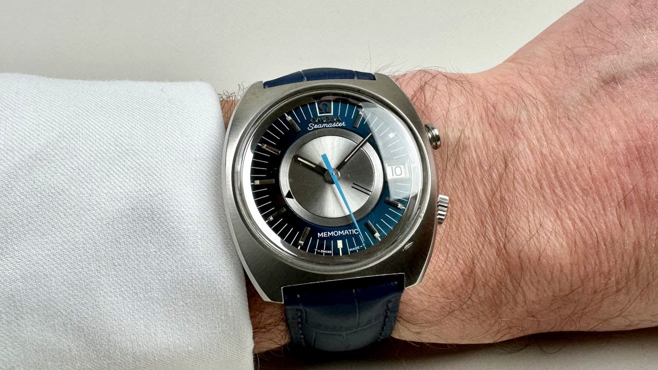 Винтажные наручные часы Omega Seamaster Memomatic Ref. 166.072 из стали, приблизительно 1971 года...