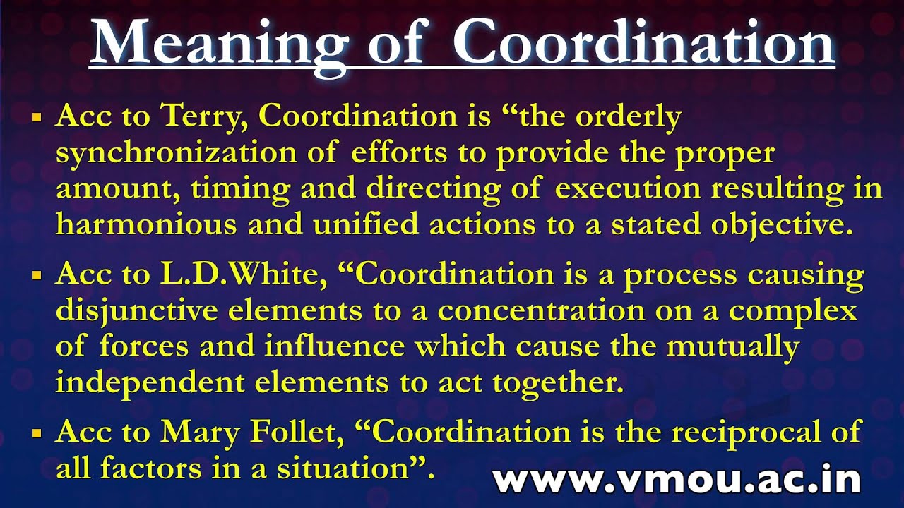 Coordination