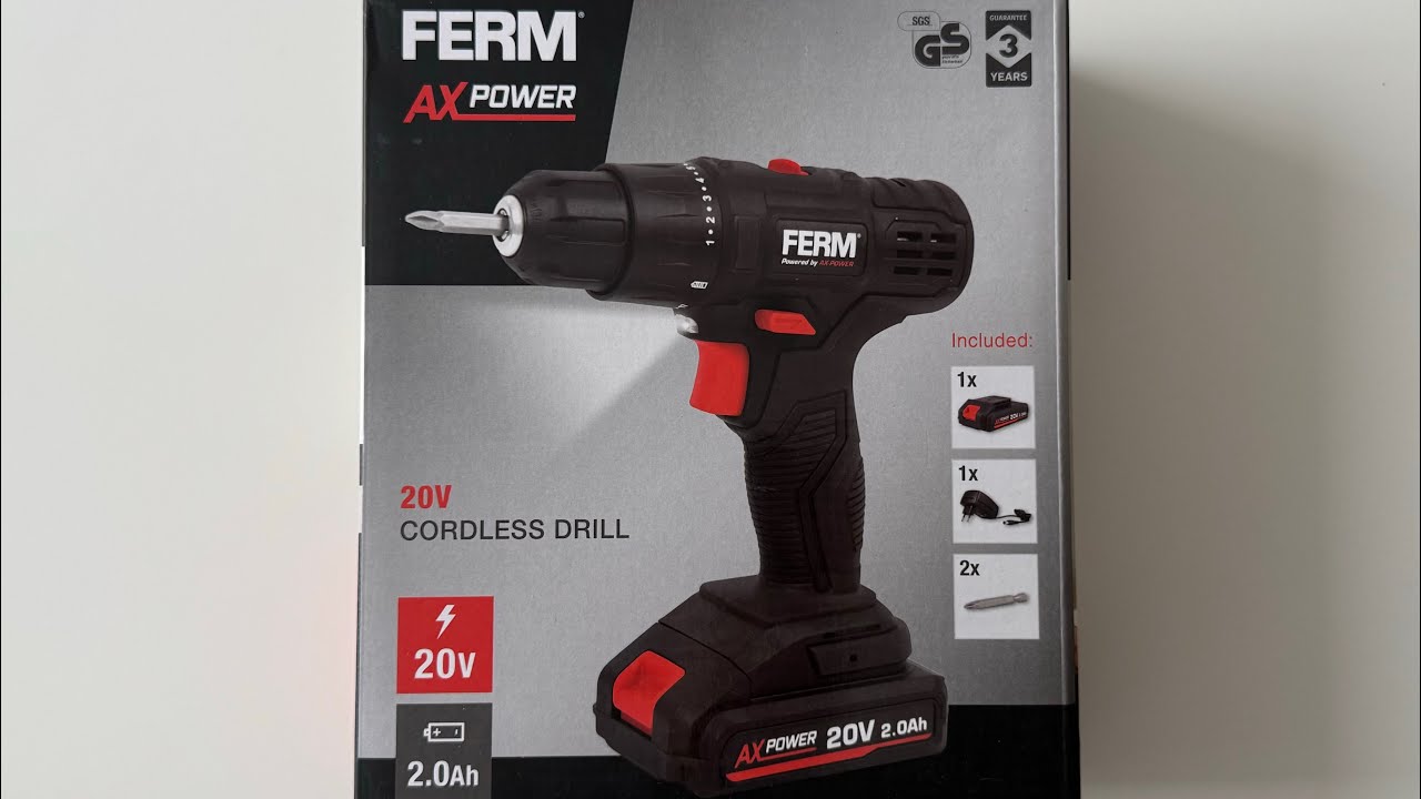 Wiertarka z Action Ferm CDM1191 21V Cordless Drill Set. Wiertarko-wkrętarka i wkrętak w 1. Unboxing
