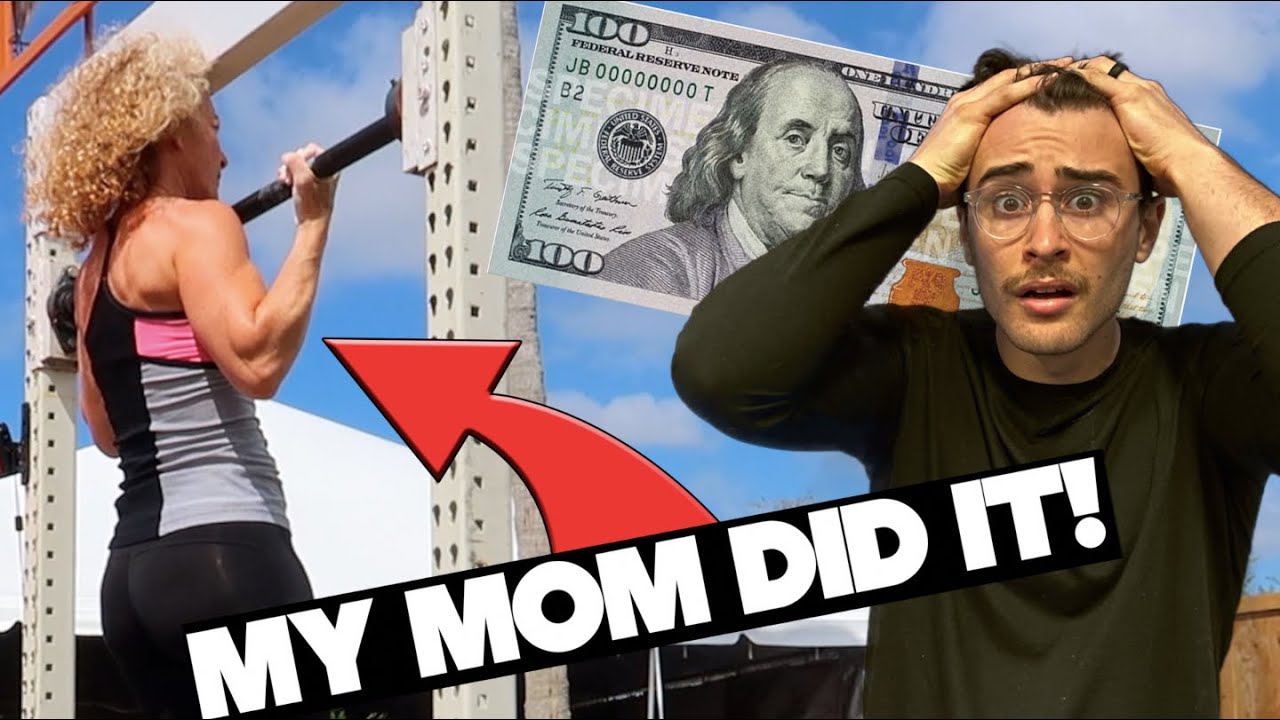 HANG CHALLENGE: MOM EDITION! 100 SECONDS, 100 DOLLARS!