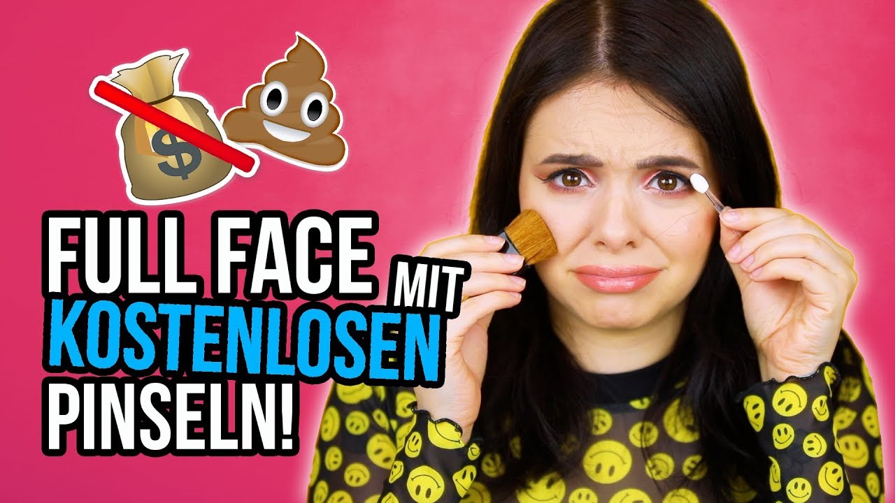 Ganzes Makeup nur mit KOSTENLOSEN Pinseln! :D 💸💩