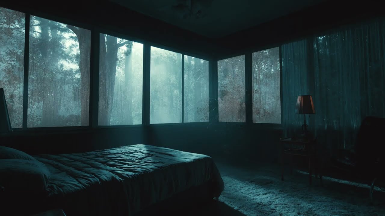 Your Personal Forest Sanctuary: Rain Sounds and Bedroom View for Eternal Peace and Calm