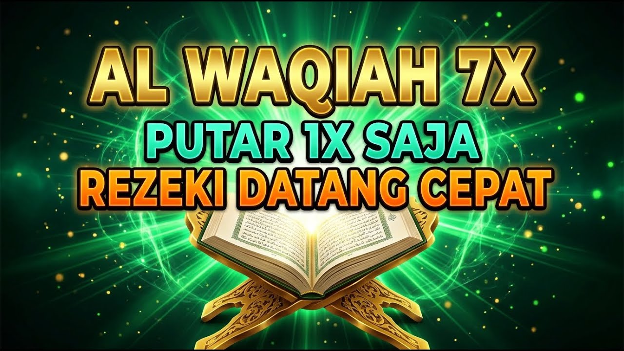 Dengar Surah Al Waqiah 7X Sekali Saja Rezeki Datang dari Segala Penjuru