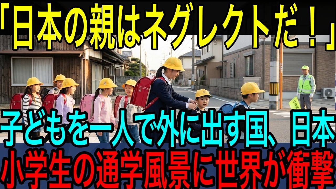 【海外の反応】「日本の親はネグレクトだ！」子供を一人で外に出す国、日本。小学生の通学風景に世界が衝撃。