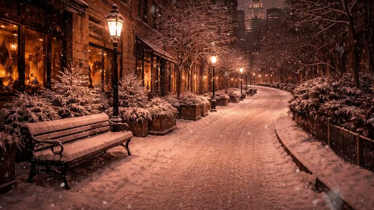 NO ADS Cozy Snowfall Night ❄️ 8 Hour Winter White Noise for Sleep, Study & Relaxation