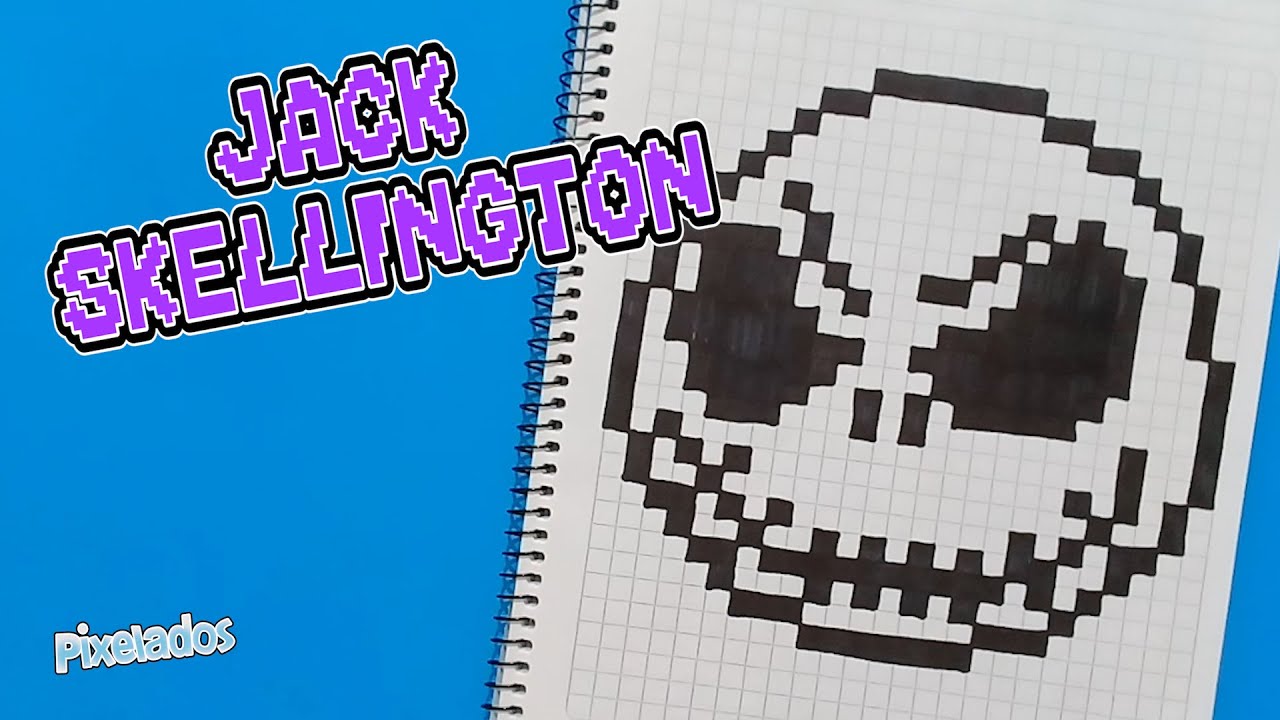 COMO DIBUJAR A JACK SKELLINGTON PIXEL ART - PIXELADOS