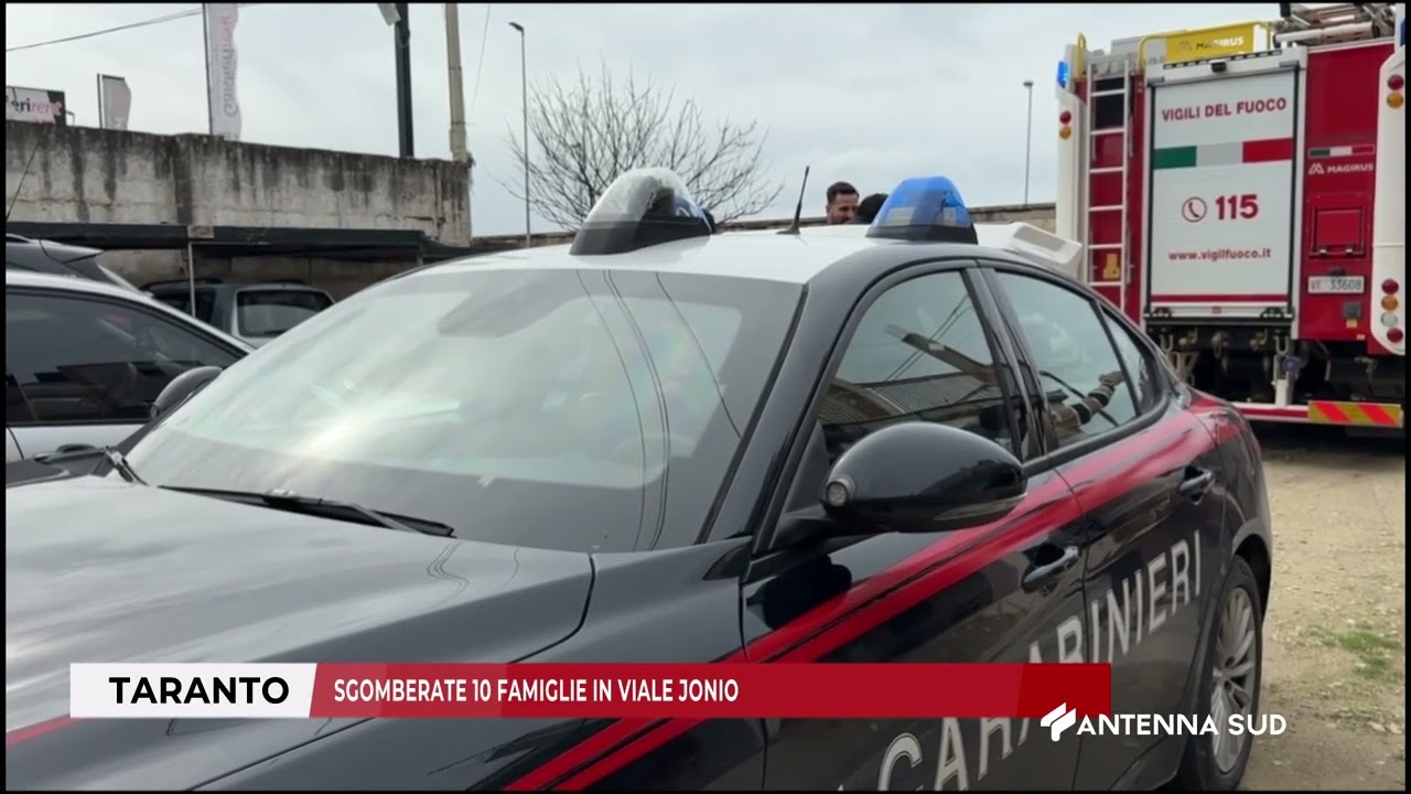 11 FEBBRAIO 2026   TARANTO   SGOMBERATE 10 FAMIGLIE IN VIALE JONIO