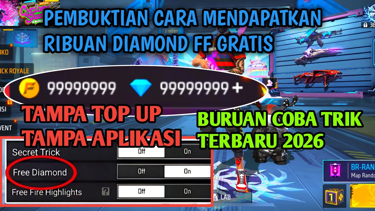 TERBARU! TRIK MENDAPATKAN DIAMOND FF GRATIS TAMPA APLIKASI 2026,CARA DAPAT DIAMOND FF GRATIS
